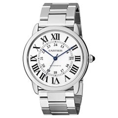 Cartier Ronde Solo De Date Uhr Automatik-Uhr aus Stahl