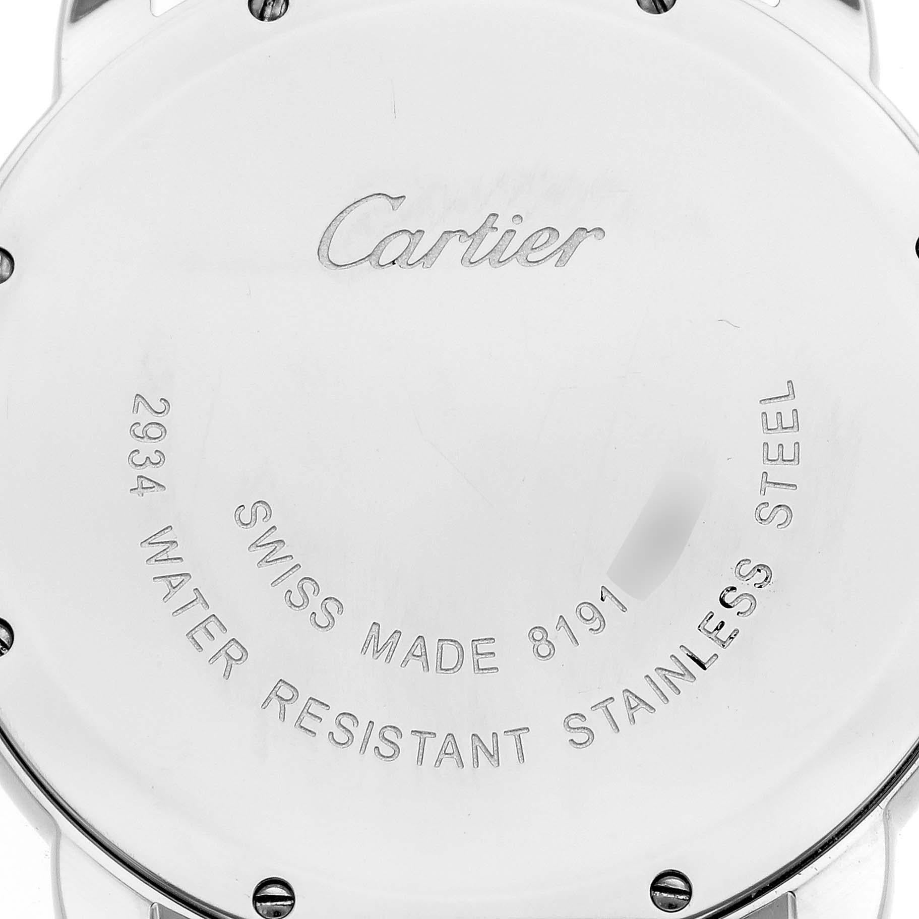 Cartier Ronde Solo Grande montre pour hommes 36 mm en acier W6701005 en vente 1