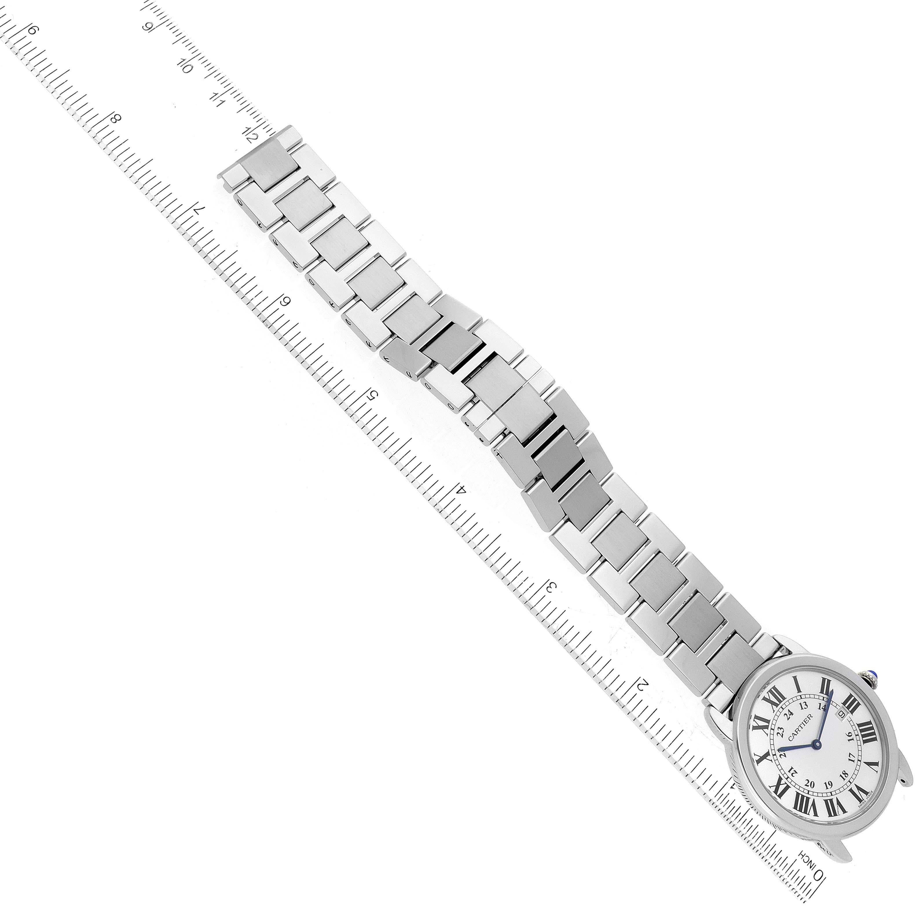 Cartier Ronde Solo Grande montre pour hommes 36 mm en acier W6701005 en vente 3