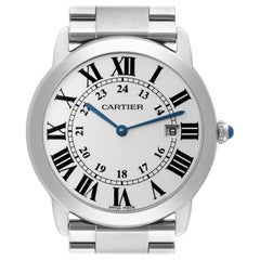 Cartier Ronde Solo Grande montre pour hommes 36 mm en acier W6701005 avec papiers