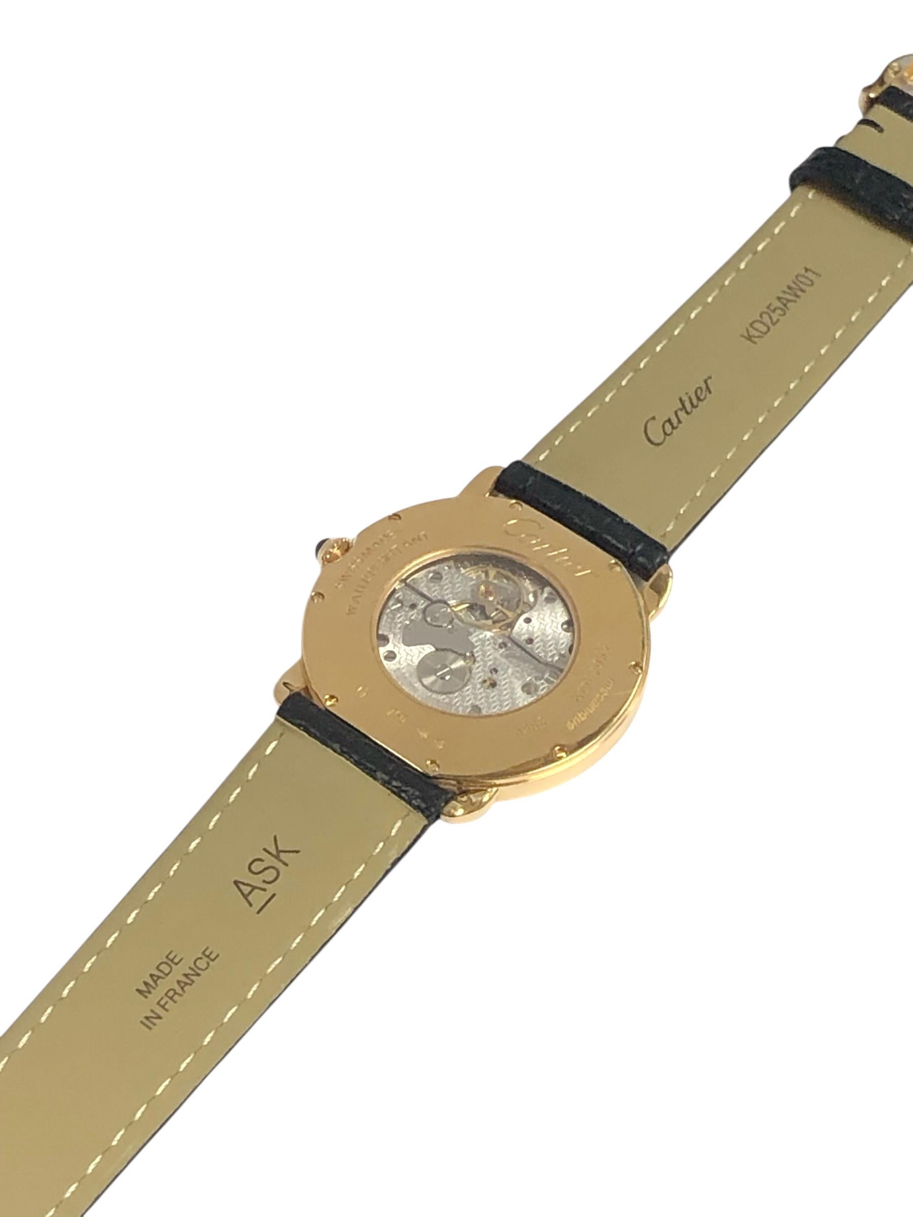 Cartier Ronde Solo Große mechanische Roségold-Armbanduhr im Angebot 2