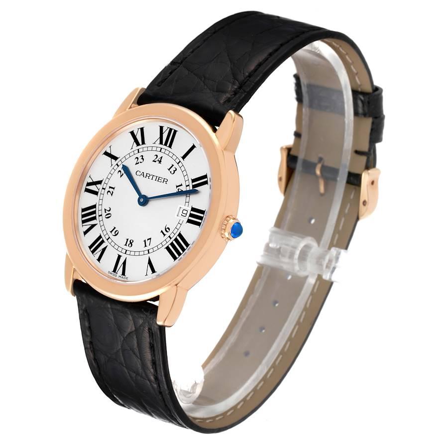 Cartier Ronde Solo Große Roségold Stahl-Herrenuhr W6701008 Box Papiere 1