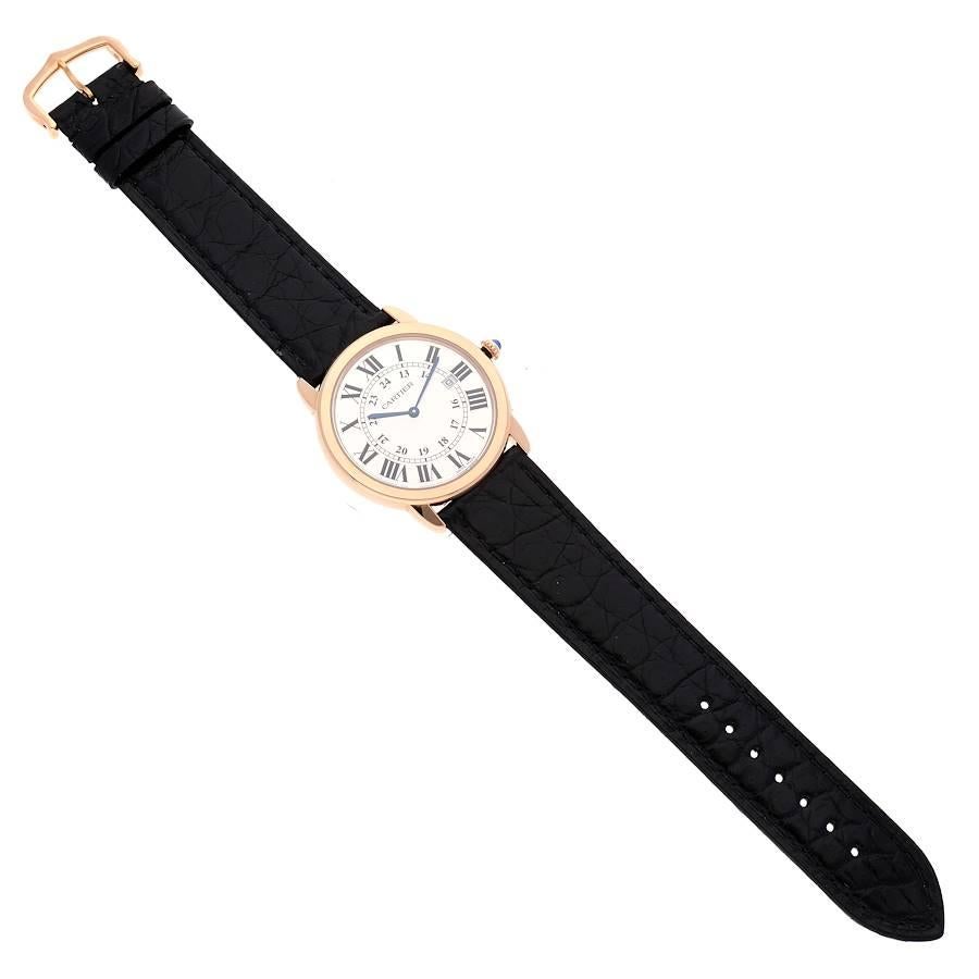 Cartier Ronde Solo Große Roségold Stahl-Herrenuhr W6701008 Box Papiere 6