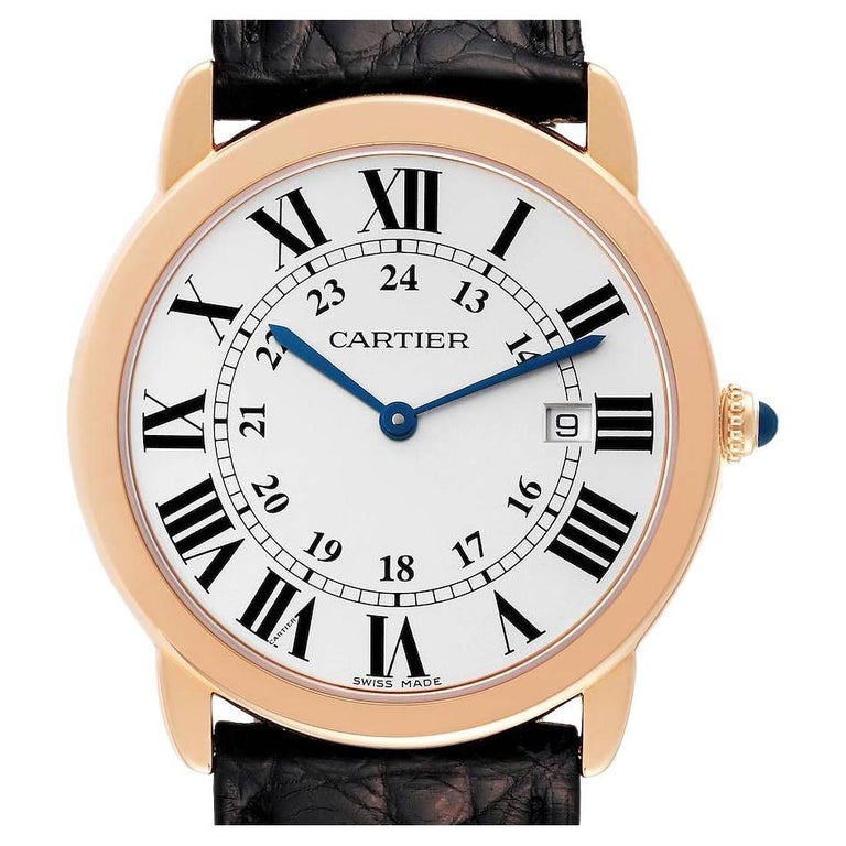 Cartier Ronde Solo Large Rose Gold Steel Mens Watch W6701008 Box Papers For  Sale at 1stDibs | carti watch, cartier tank solo large, cartier ronde gold