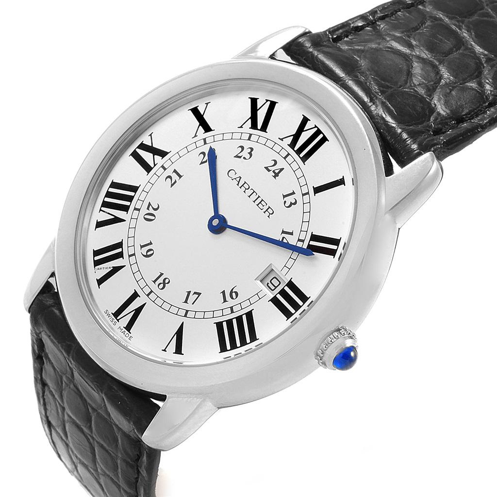 Cartier Ronde Solo Large Steel Silver Dial Unisex Watch W6700255 For Sale 6