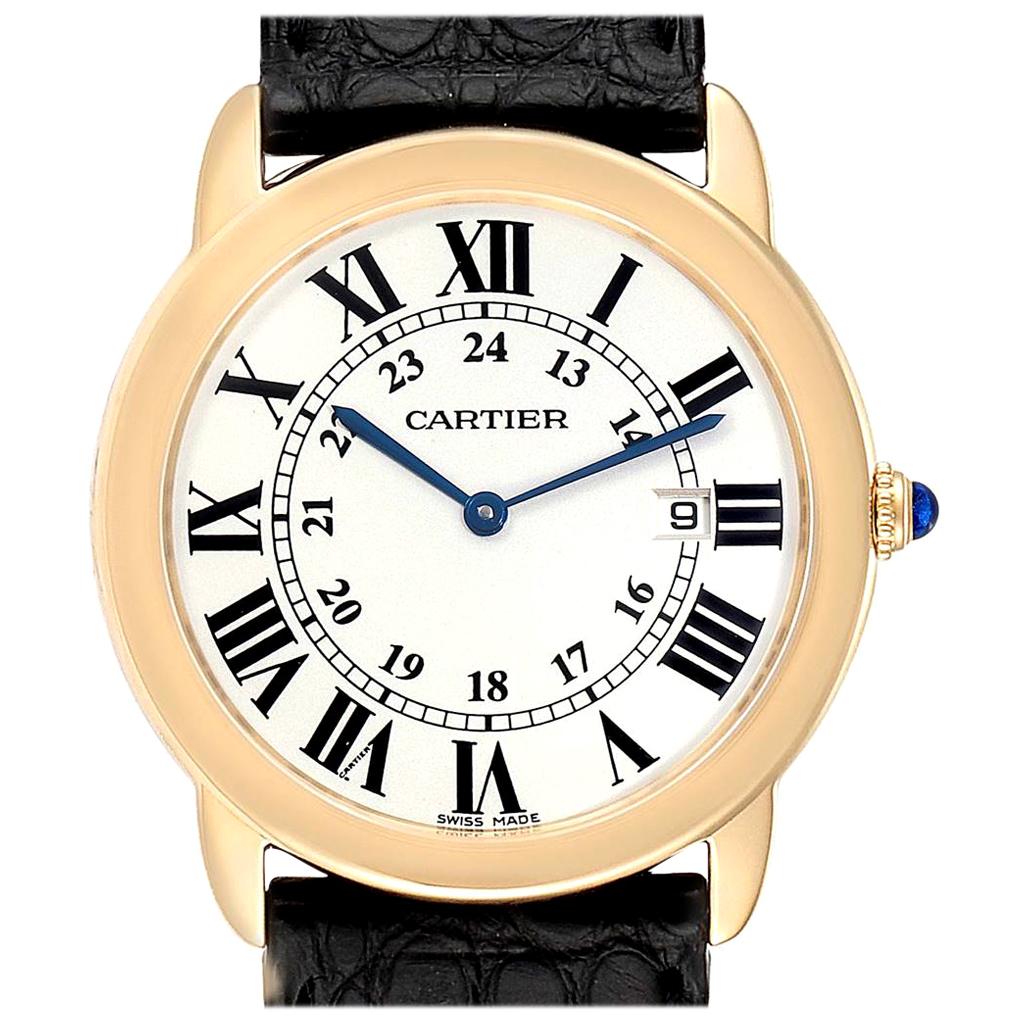 Cartier Ronde Solo Large Yellow Gold Steel Unisex Watch W6700455