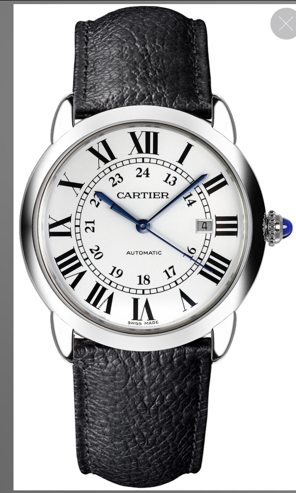 Cartier Montre Ronde automatique en acier pour homme 821650TX, excellent état de conservation 1