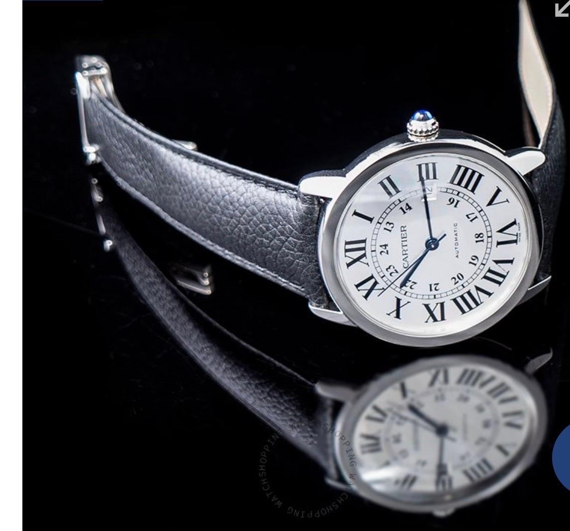 Cartier Ronde Solo Men's Automatic Steel Watch 821650TX, Excellent Cond 1