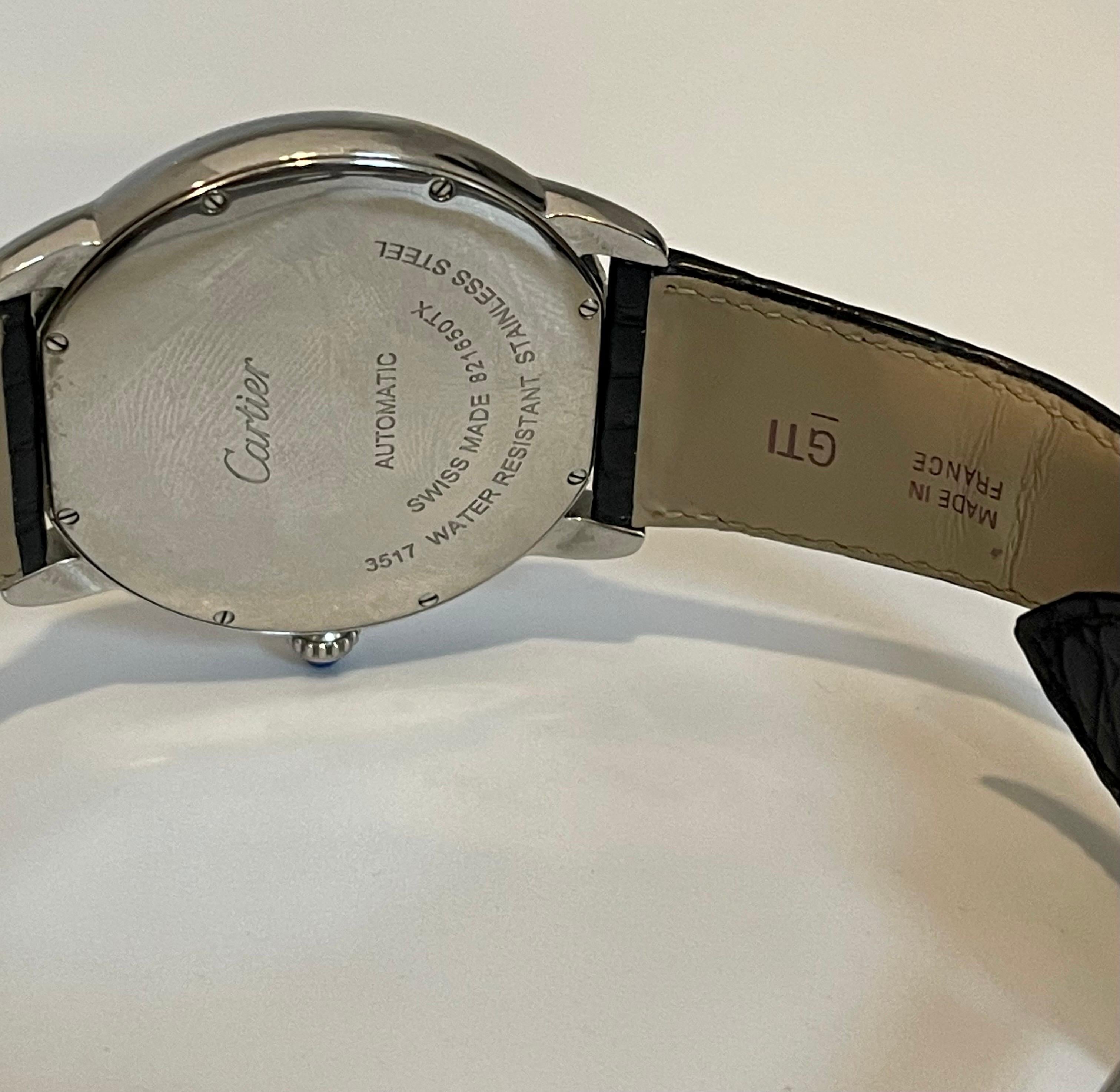 Cartier Ronde Solo Men's Automatic Steel Watch 821650TX, Excellent Cond 3