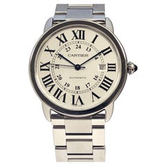 Cartier Ronde Solo Ref 3517 Large Steel Automatic Wrist Watch