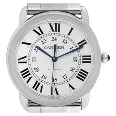 Cartier Ronde Solo Silver Dial Automatic Steel Ladies Watch WSRN0012 Box Papers
