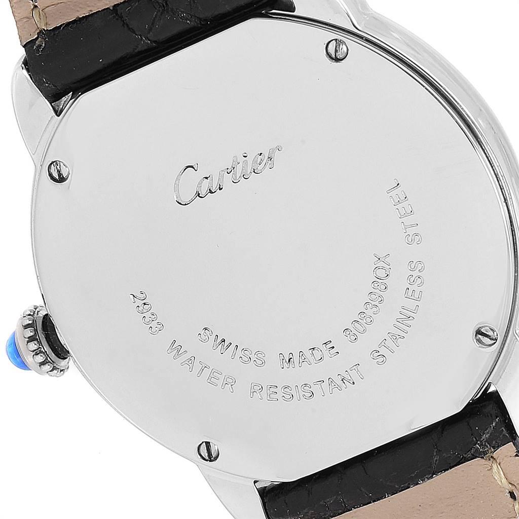 Cartier Ronde Solo Silver Dial Quarts Steel Ladies Watch W6700155 Box For Sale 2