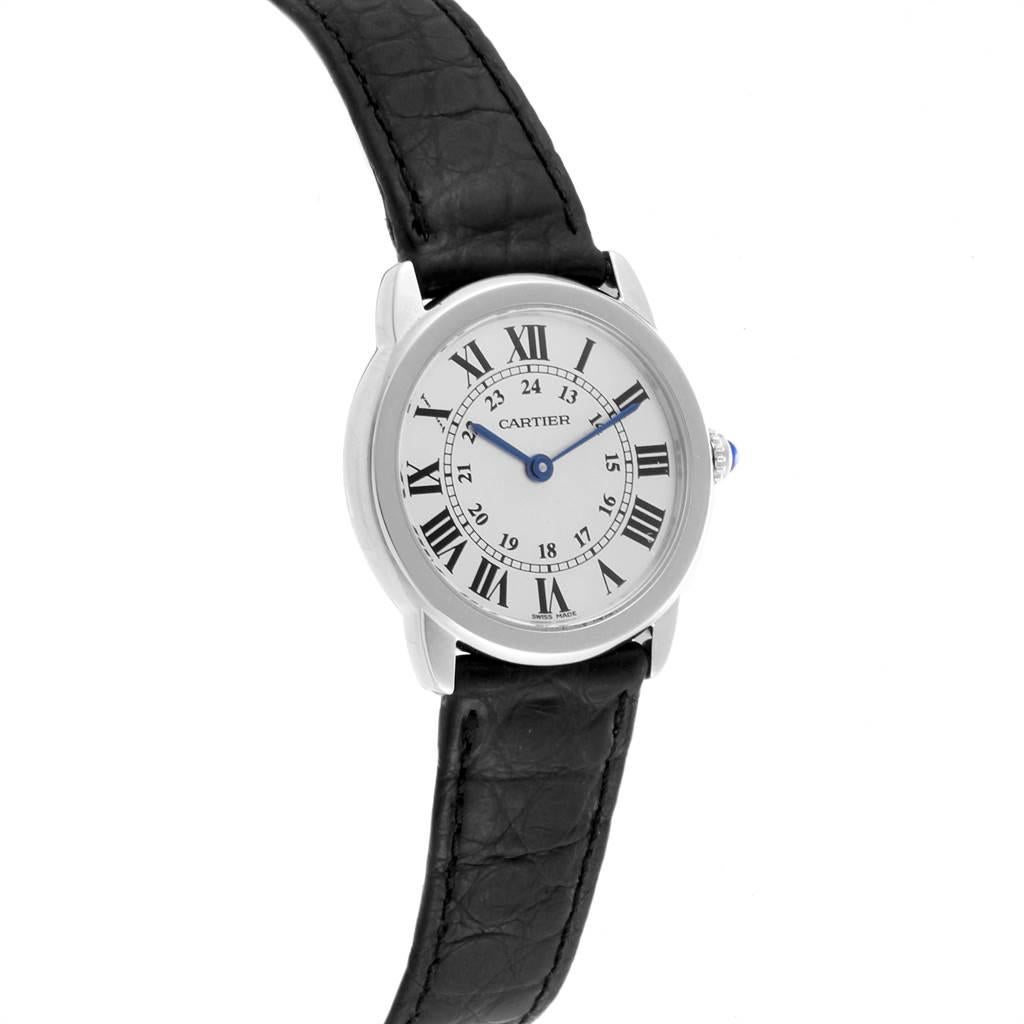 Cartier Ronde Solo Silver Dial Quarts Steel Ladies Watch W6700155 1