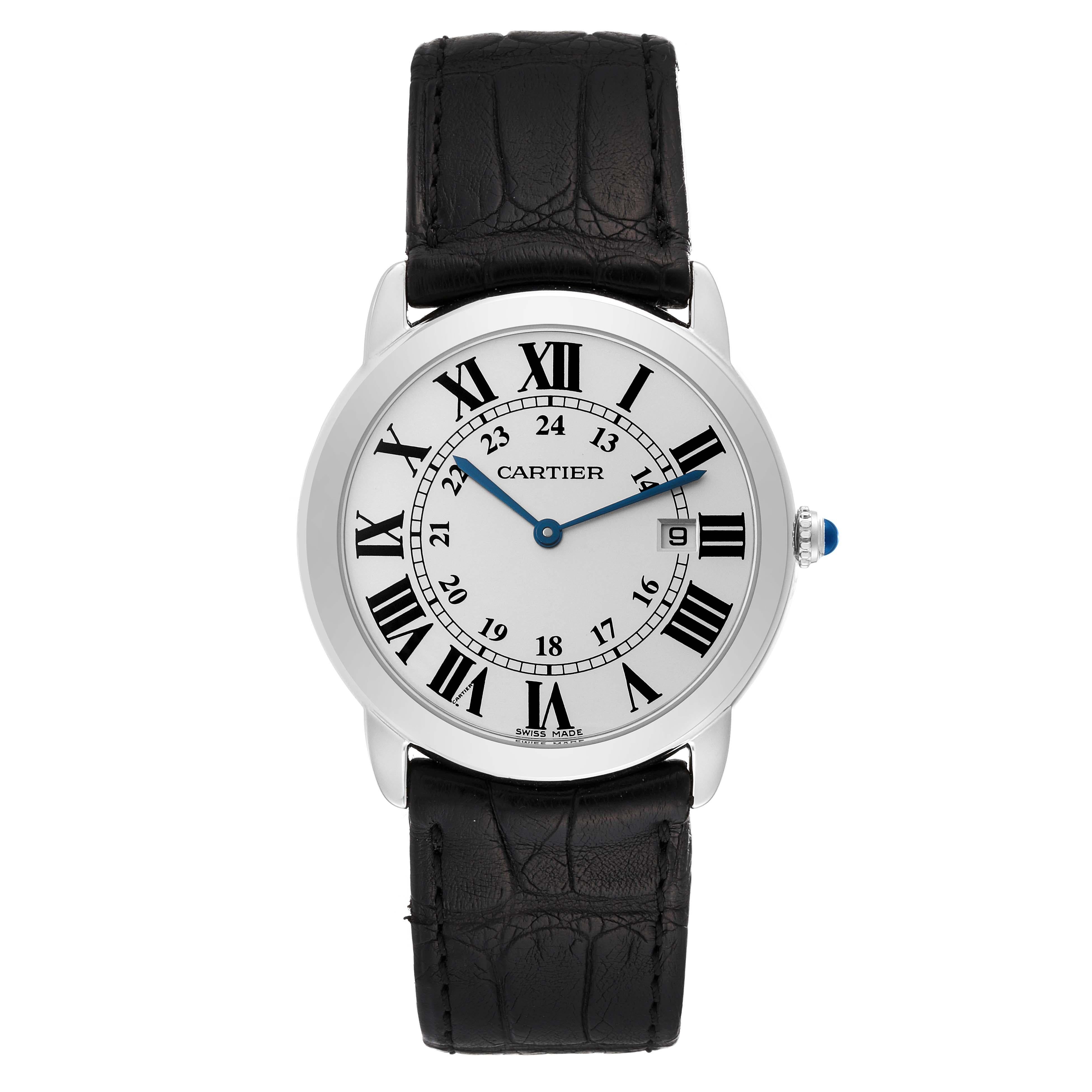 Cartier Ronde Solo Silver Dial Quartz Steel Ladies Watch WSRN0029 For Sale 1