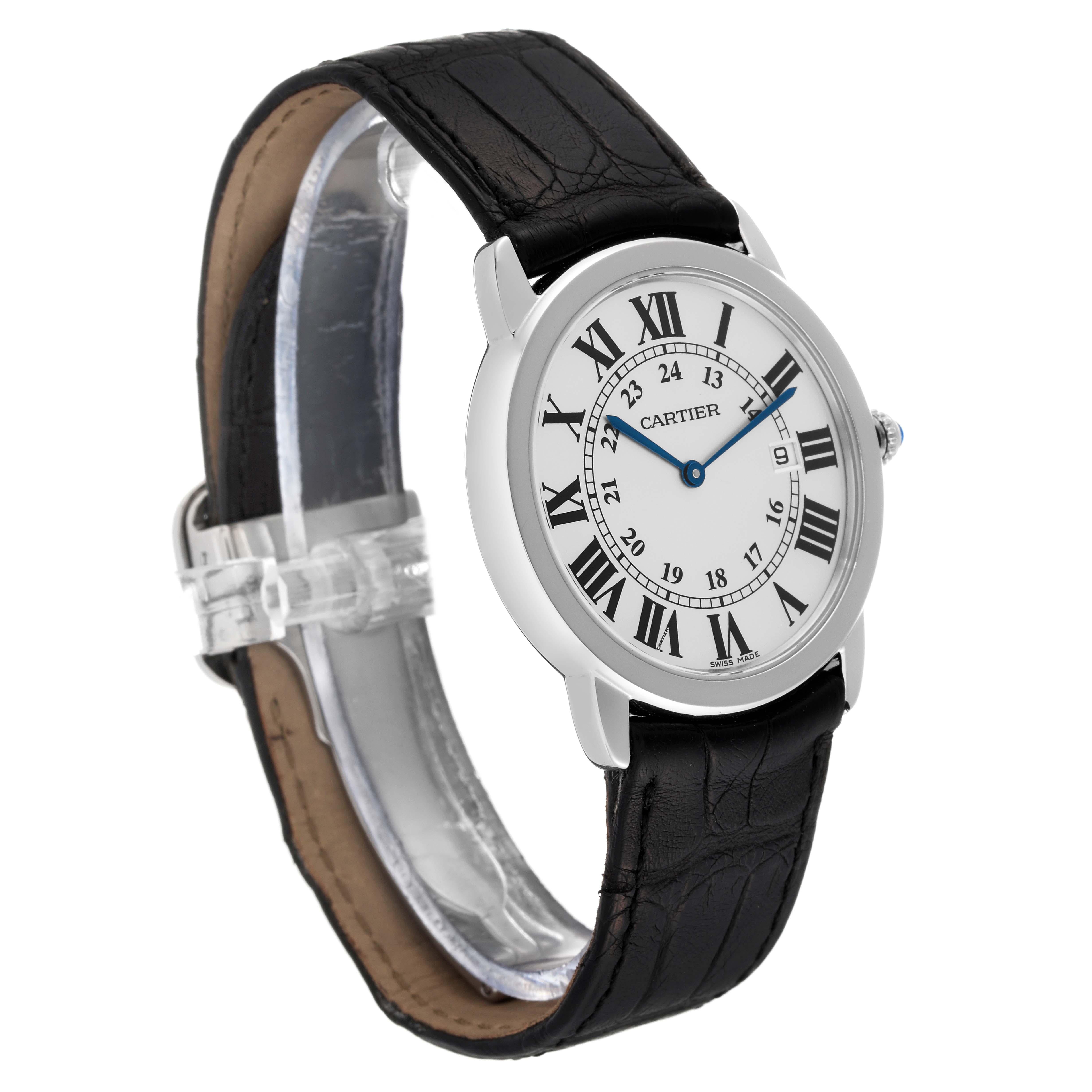 Cartier Ronde Solo Silver Dial Quartz Steel Ladies Watch WSRN0029 For Sale 3