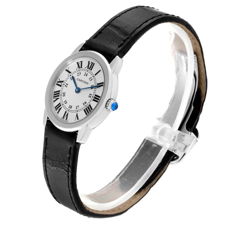 Cartier Ronde Solo Silver Dial Steel Ladies Watch W6700155 at 1stDibs