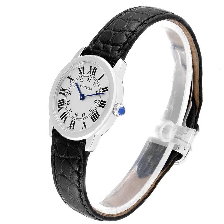 Cartier Ronde Solo Silver Dial Steel Ladies Watch W6700155 For Sale at ...