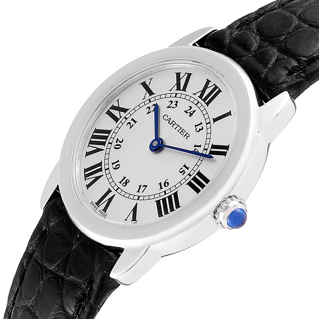 Cartier Ronde Solo Silver Dial Steel Ladies Watch W6700155 1