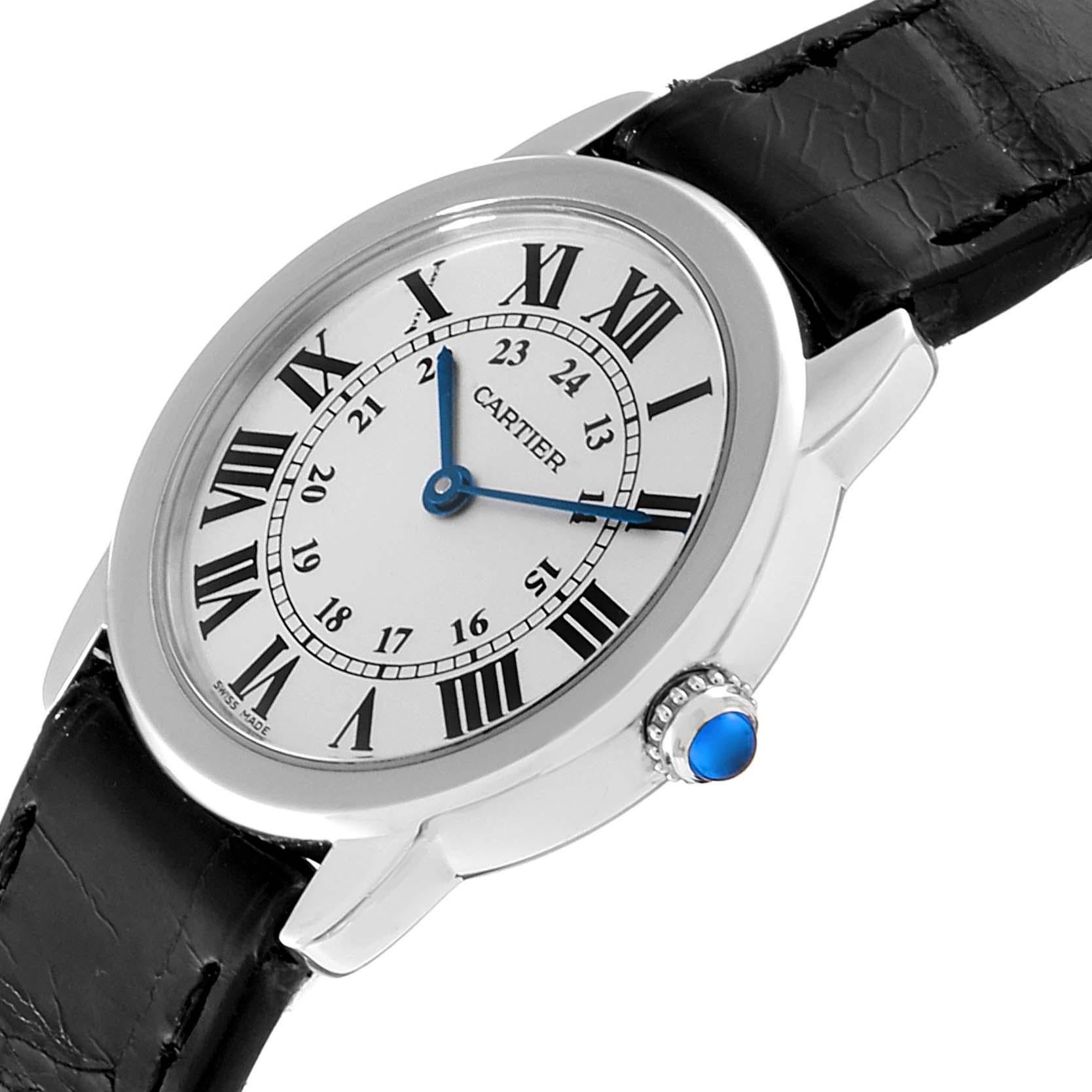 Cartier Ronde Solo Silver Dial Steel Ladies Watch W6700155 1