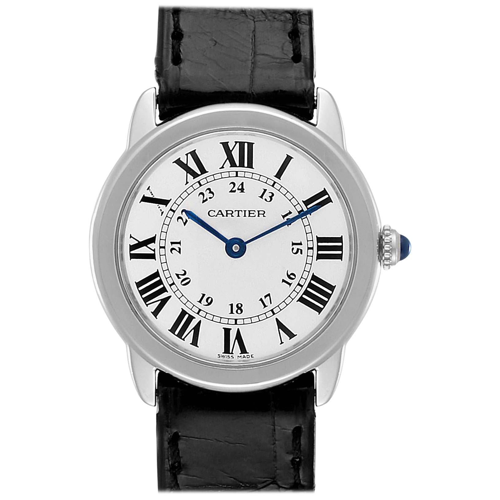 Cartier Ronde Solo Silver Dial Steel Ladies Watch W6700155