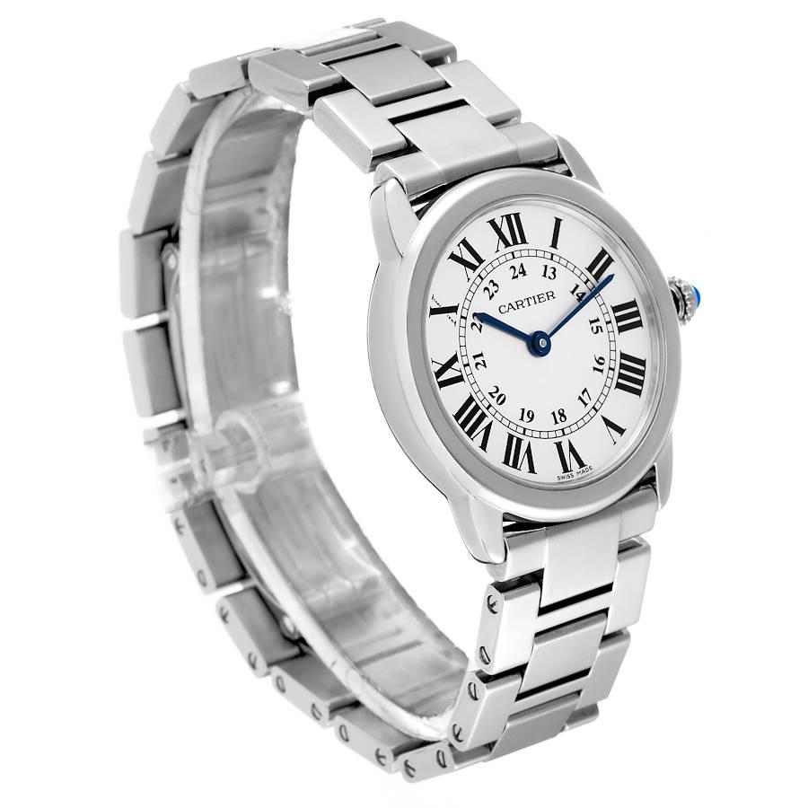 Cartier Ronde Solo Damenuhr aus Edelstahl mit Quarz W6701004 im Zustand „Hervorragend“ in Atlanta, GA