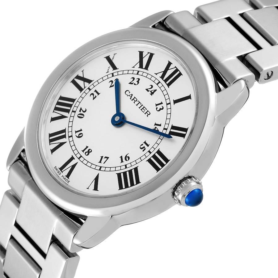 Cartier Ronde Solo Damenuhr aus Edelstahl mit Quarz W6701004 2