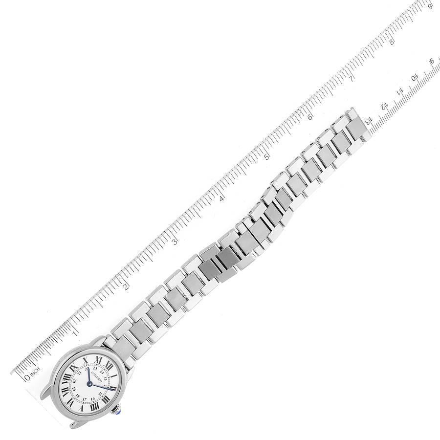 Cartier Ronde Solo Damenuhr aus Edelstahl mit Quarz W6701004 5