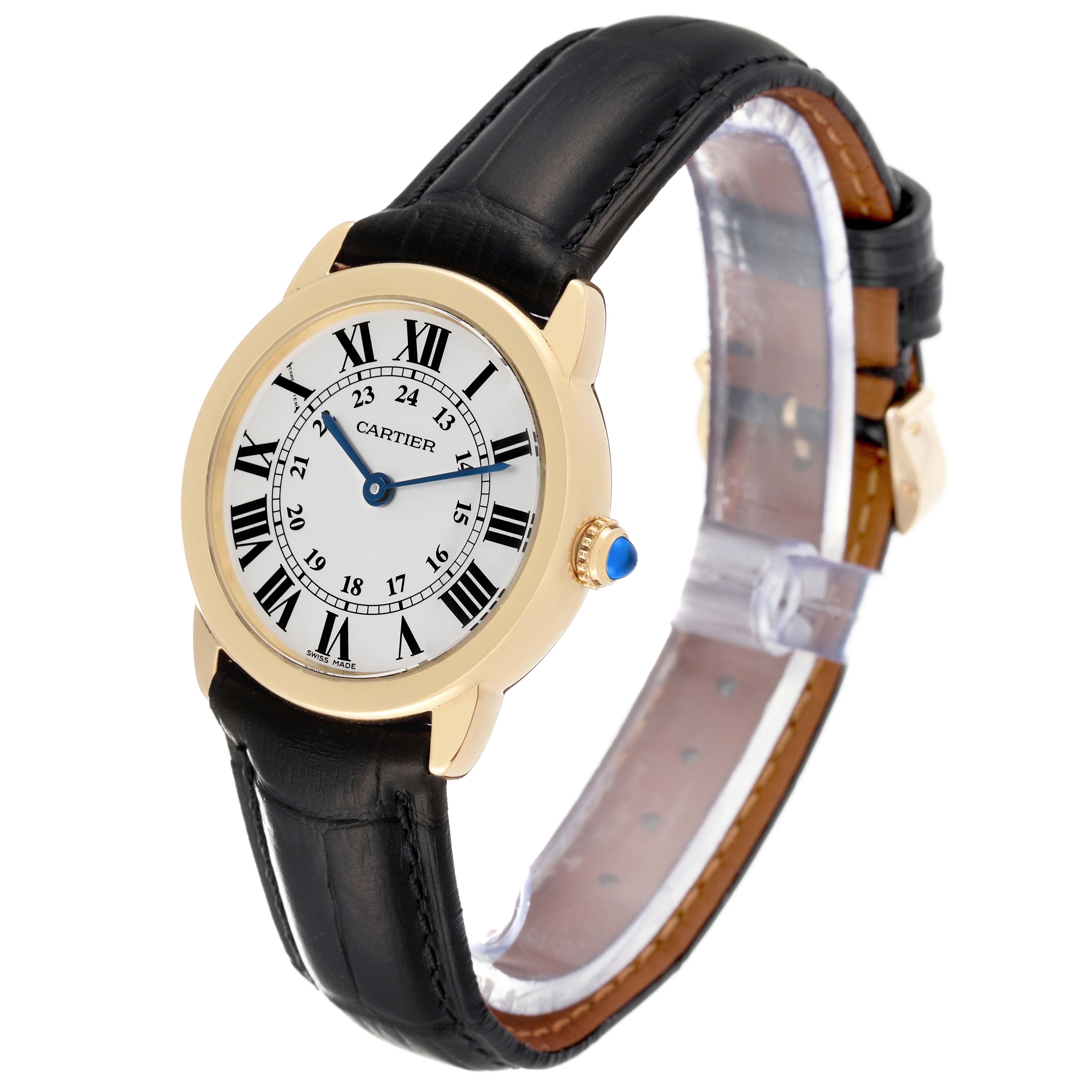 Women's Cartier Ronde Solo Small Yellow Gold Steel Ladies Watch W6700355