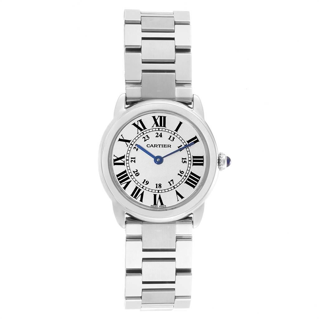 Cartier Ronde Solo Stainless Steel Quartz Ladies Watch W6701004 In Excellent Condition In Atlanta, GA