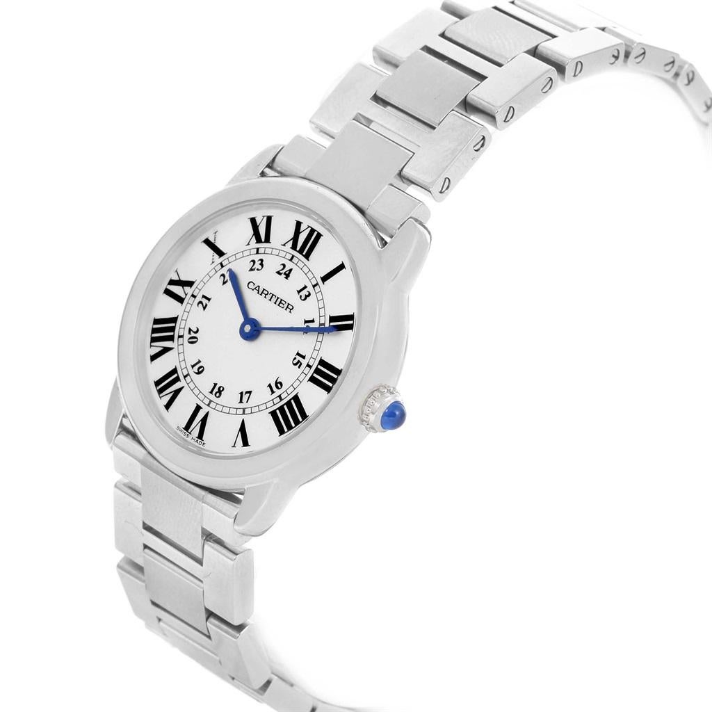 Cartier Ronde Solo Stainless Steel Quartz Ladies Watch W6701004 For Sale 2