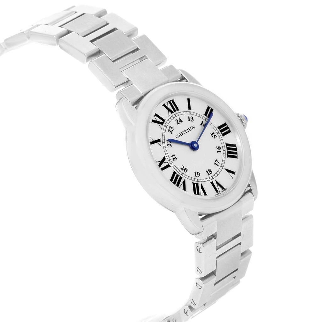 Cartier Ronde Solo Stainless Steel Quartz Ladies Watch W6701004 For Sale 4