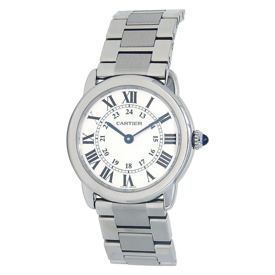 Cartier Ronde Solo Stainless Steel Swiss Quartz Ladies Watch W6701004 For Sale