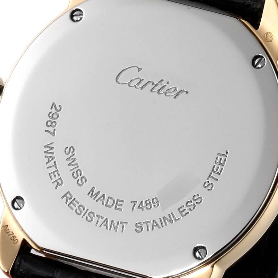 Cartier Ronde Solo Stahl 18K Gelbgold kleine Damenuhr W6700355 im Angebot 3