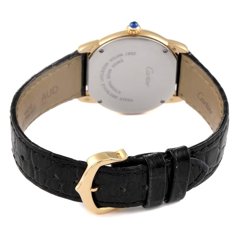 Cartier Ronde Solo Stahl 18K Gelbgold kleine Damenuhr W6700355 im Angebot 4