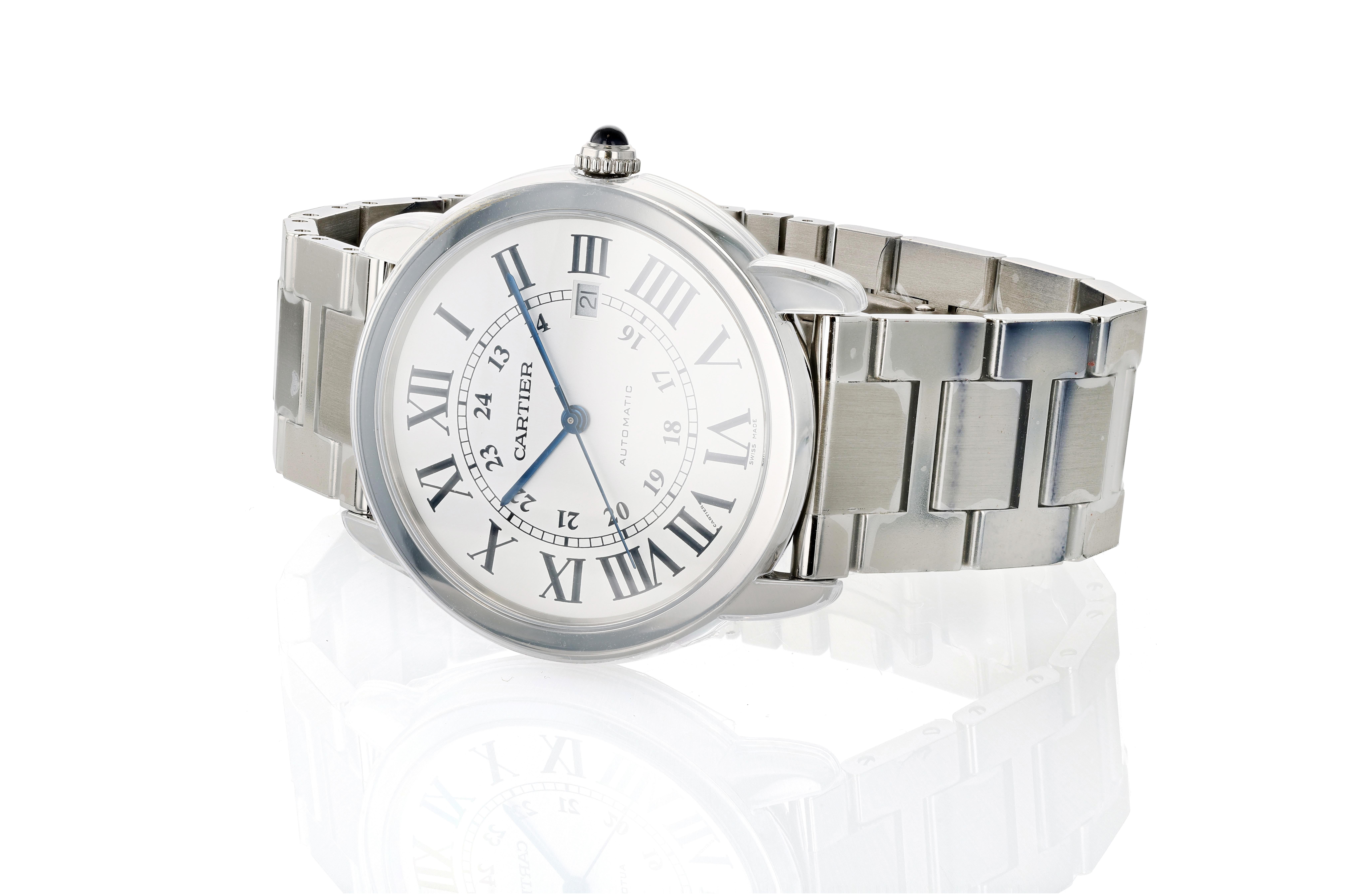Reloj de pulsera automático de acero Cartier Ronde Solo Contemporáneo en venta