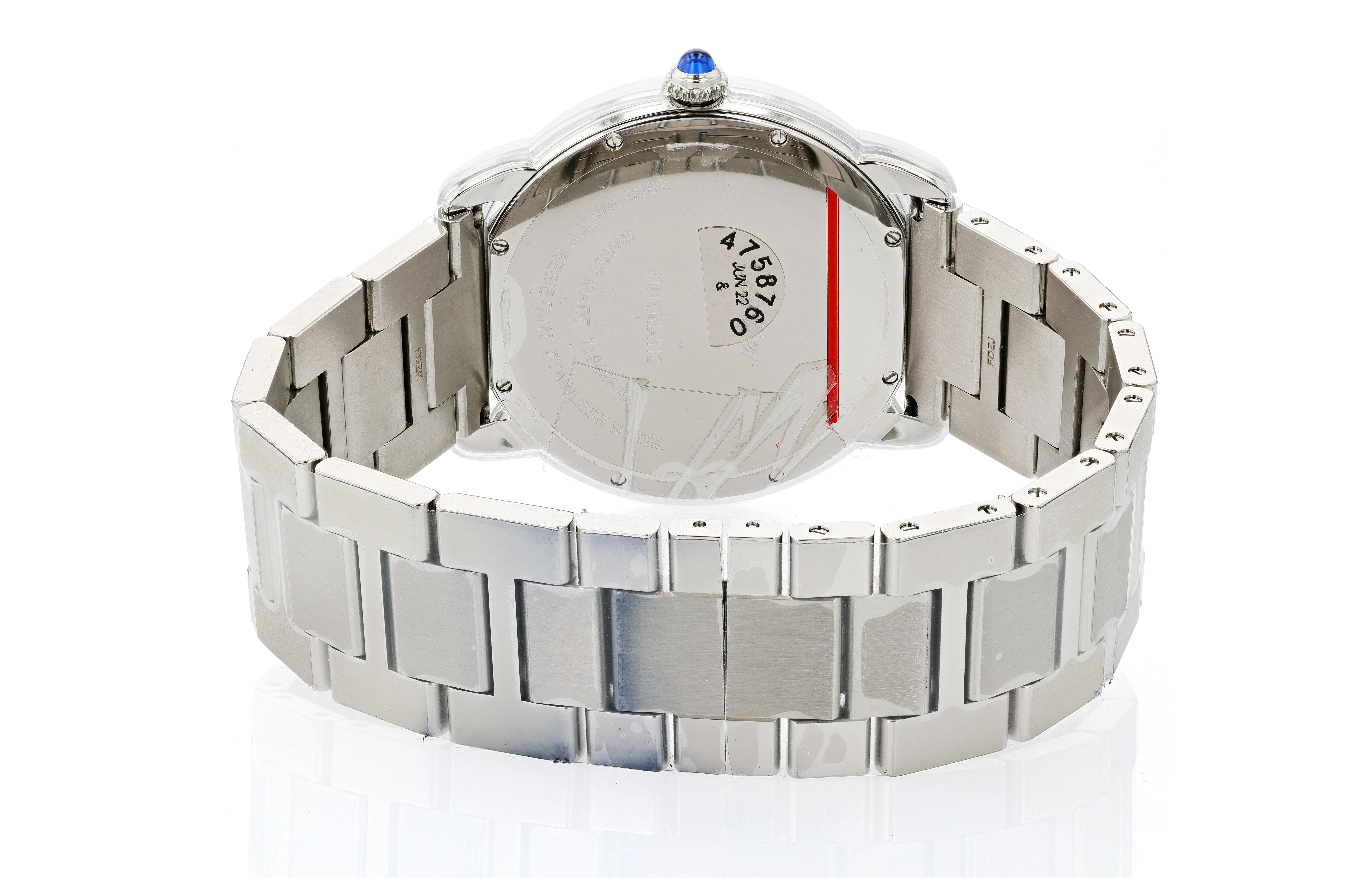 Reloj de pulsera automático de acero Cartier Ronde Solo en Nuevo estado para la venta en Princeton, NJ