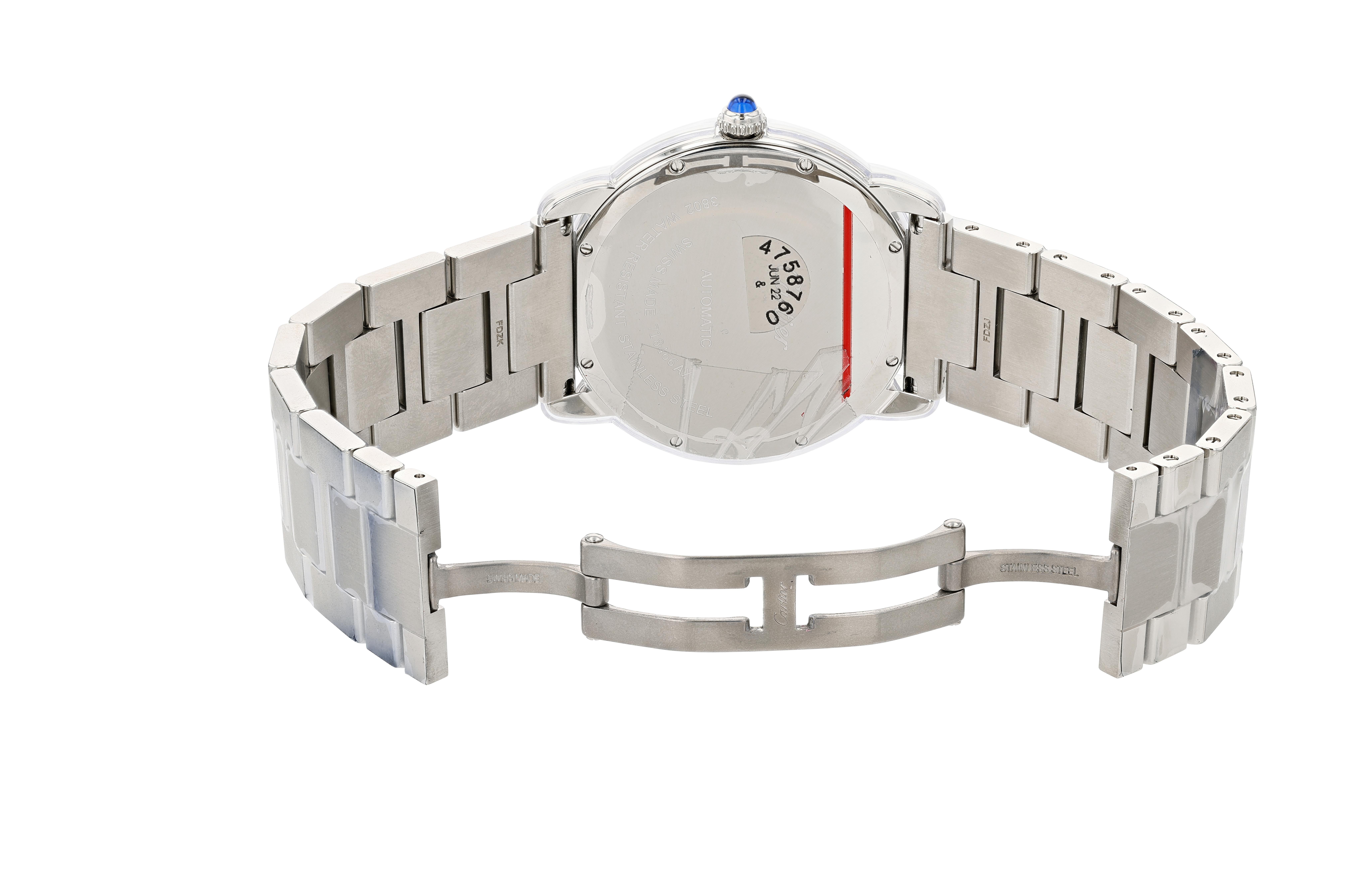Femenino o masculino Reloj de pulsera automático de acero Cartier Ronde Solo en venta