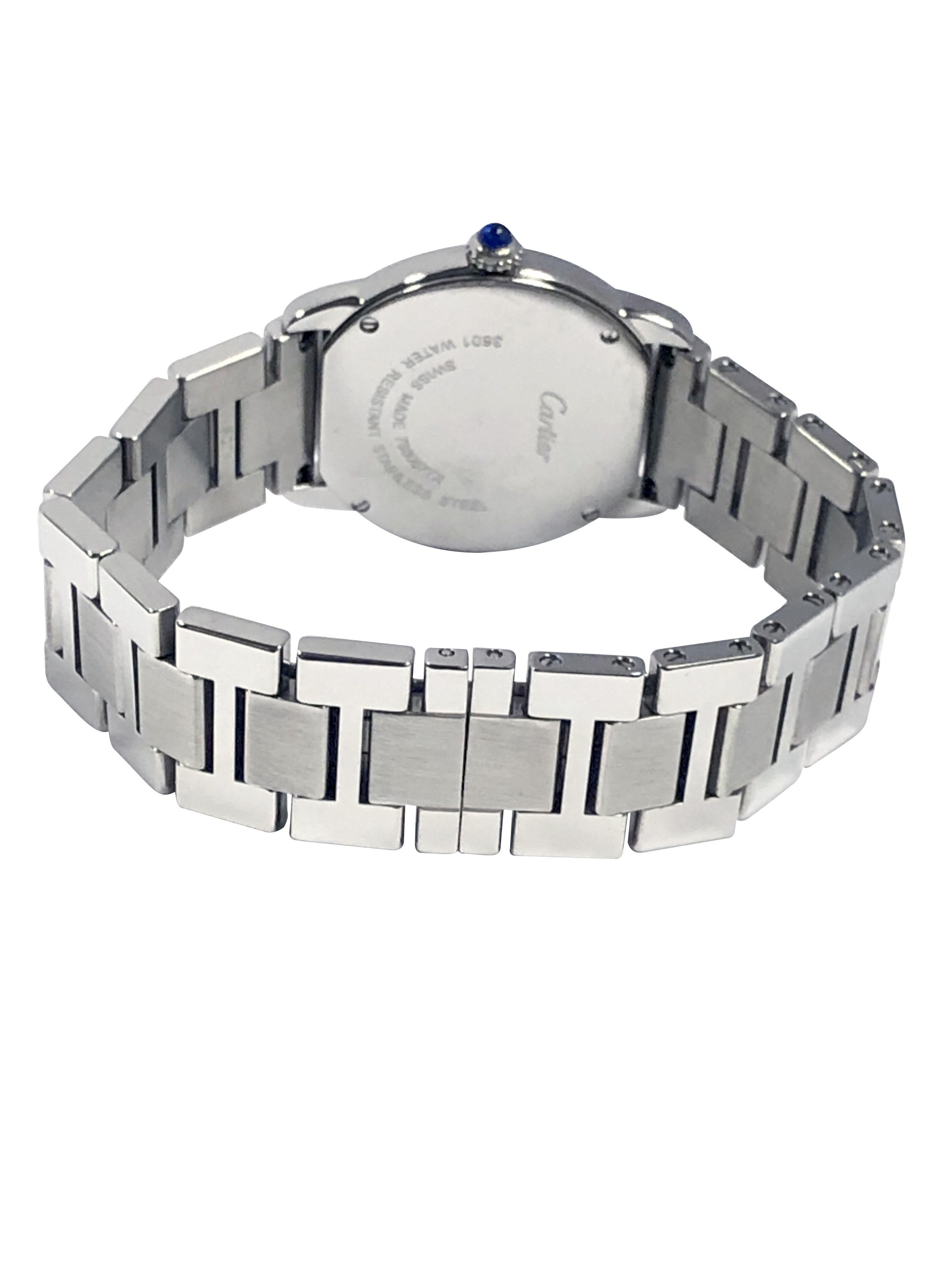 Women's Cartier Ronde Solo Steel Ladies Quartz Wrist Watch