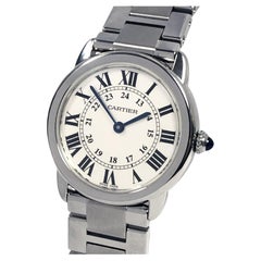 Reloj de pulsera de cuarzo Cartier Ronde Solo de acero para señora