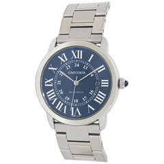 Cartier Ronde Solo WSRN0023, Blue Dial, Certified and Warranty