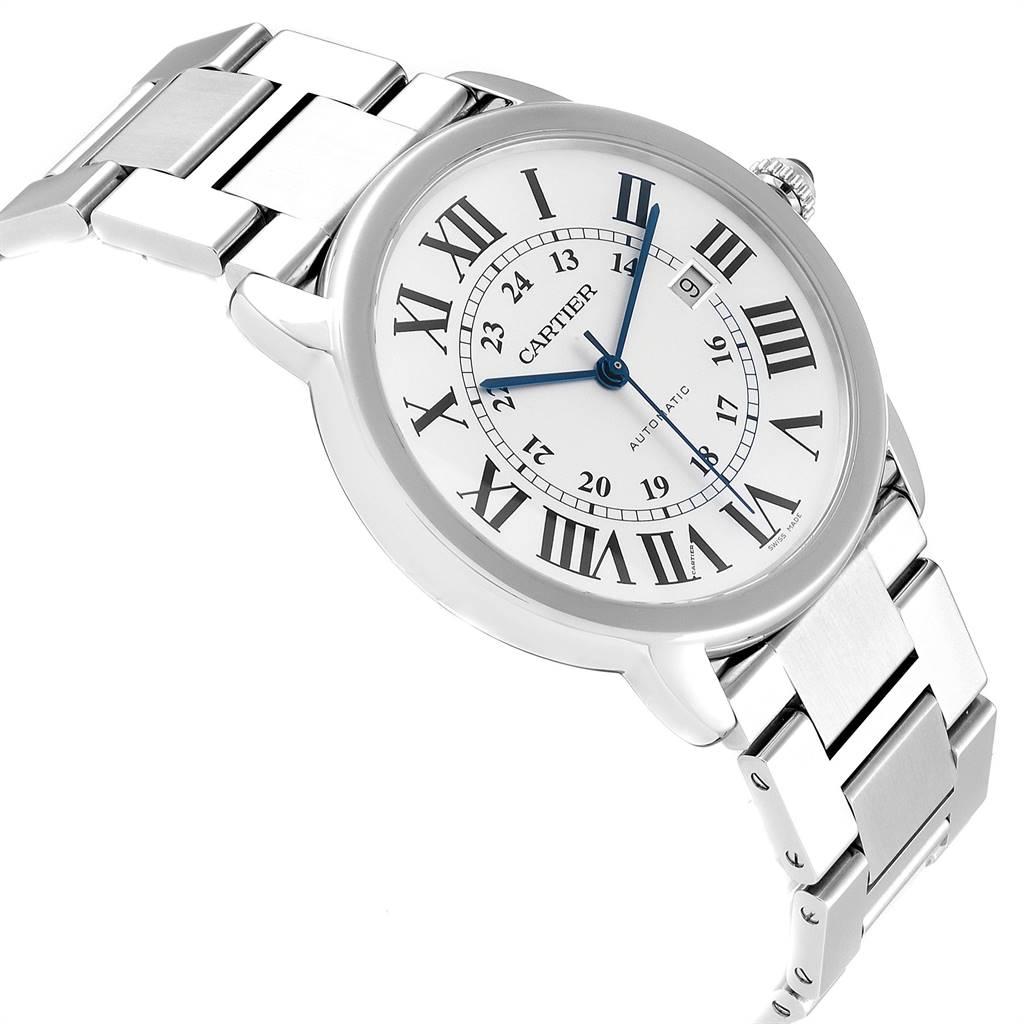 Cartier Ronde Solo XL Automatic Steel Men's Watch W6701011 In Excellent Condition For Sale In Atlanta, GA