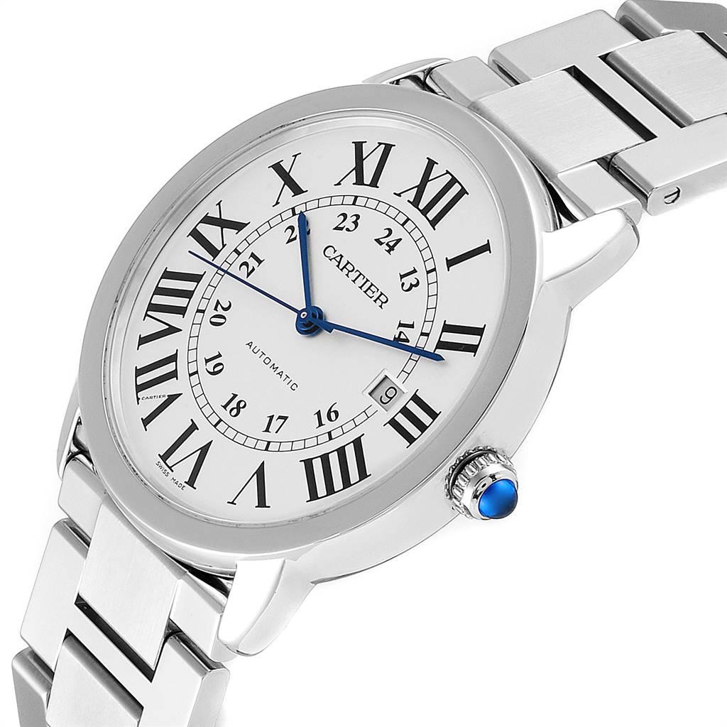 Cartier Ronde Solo XL Automatic Steel Men's Watch W6701011 For Sale 2