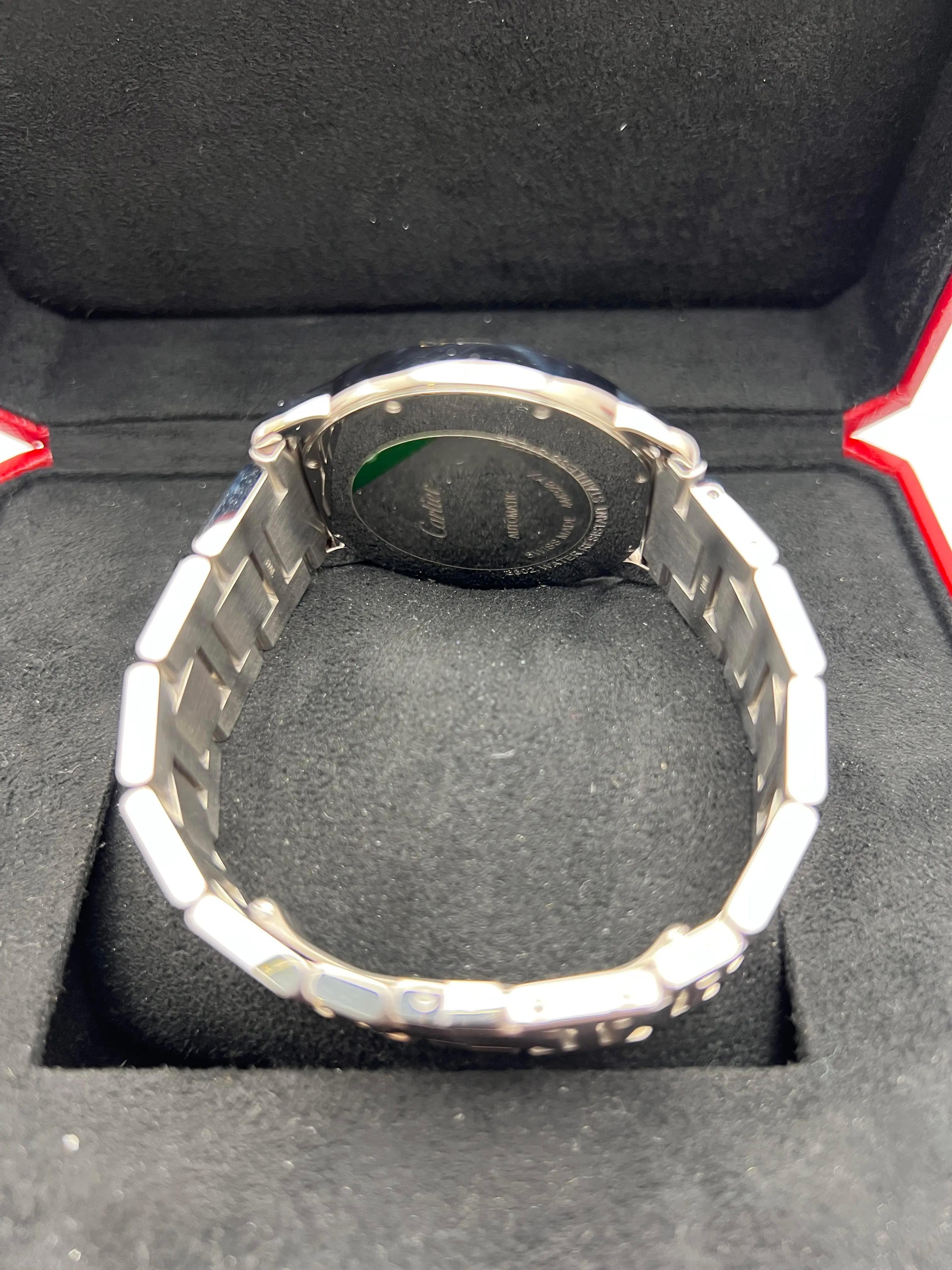 Cartier Ronde Solo XL 42mm Quadrante Blu Automatico Box Papers WSRN0023 in vendita 11