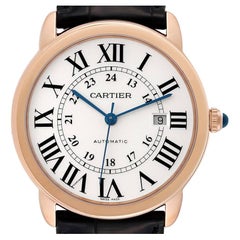 Cartier Ronde Solo XL Automatic Rose Gold Steel Mens Watch W6701009