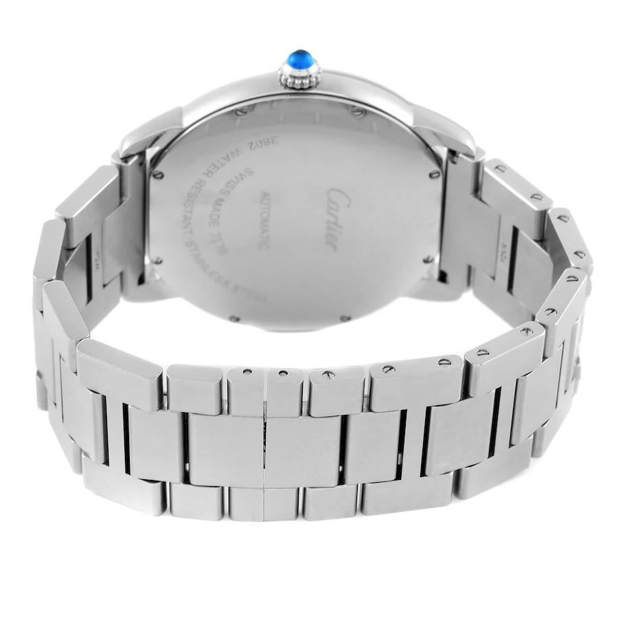 Cartier Ronde Solo XL Blaues Zifferblatt Automatik-Stahl-Herrenuhr WSRN0023 4