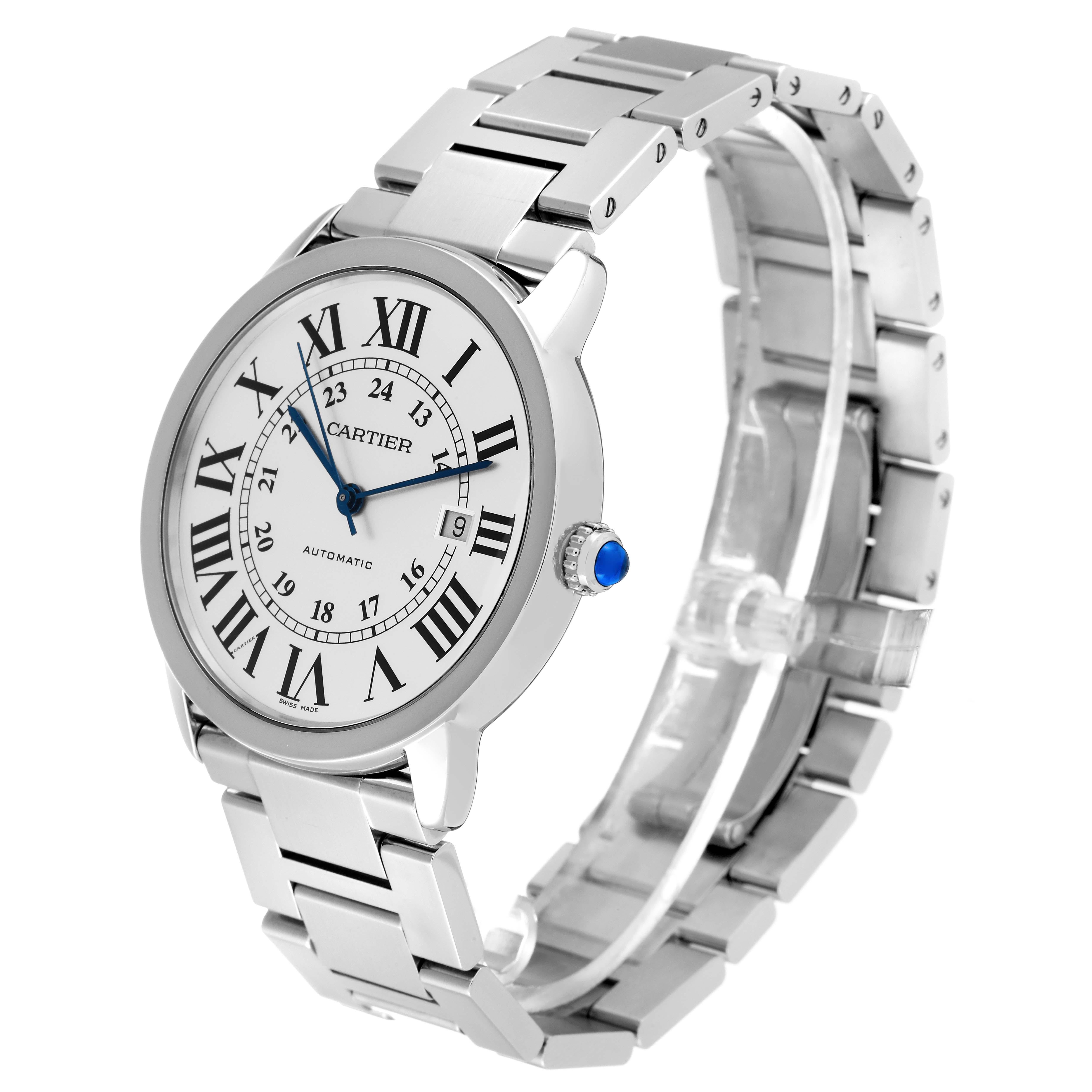 Men's Cartier Ronde Solo XL Silver Dial Automatic Mens Watch W6701011