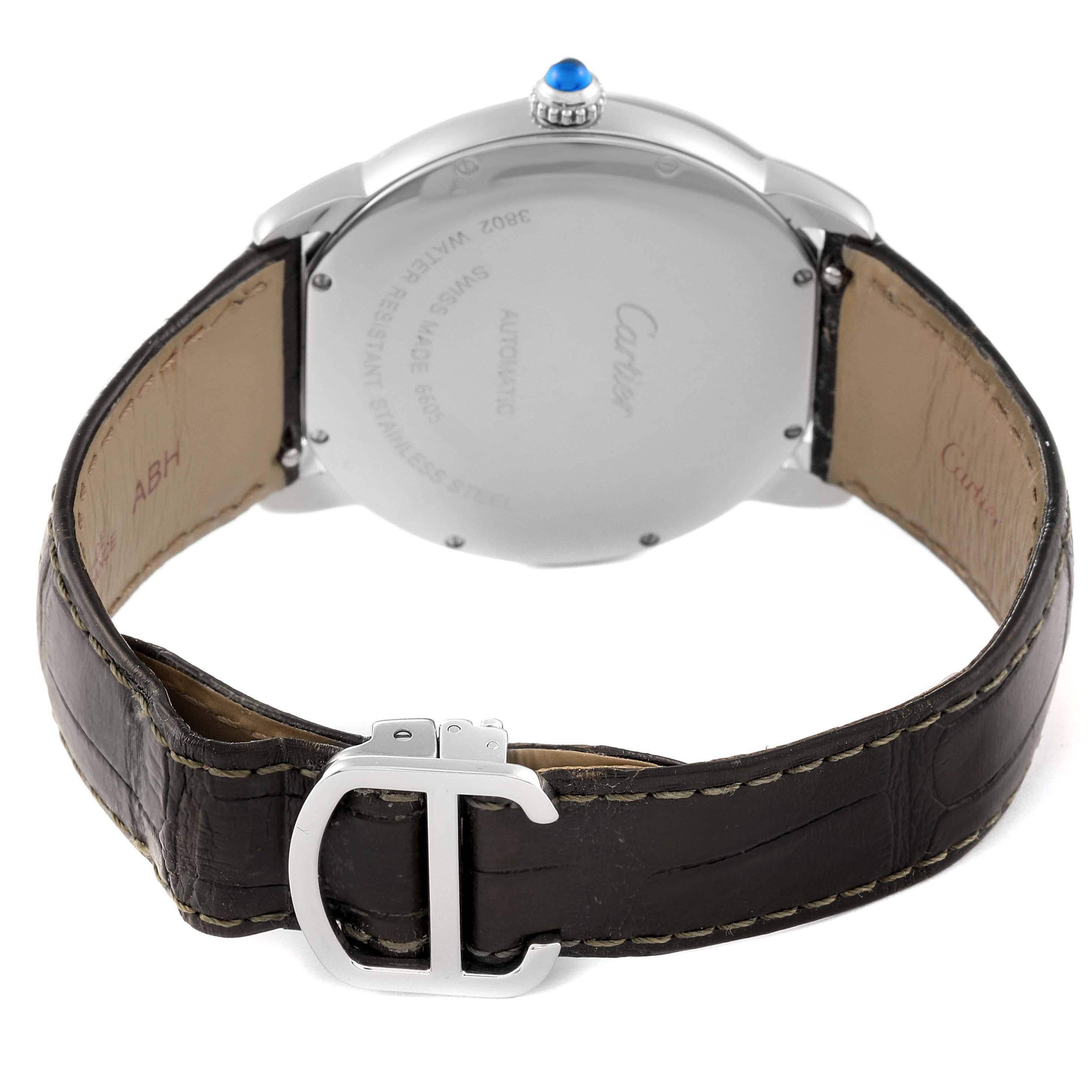 Montre pour hommes Cartier Ronde Solo XL avec cadran argenté automatique WSRN0022 1