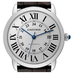 Cartier Ronde Solo XL Silver Dial Automatic Steel Mens Watch WSRN0022