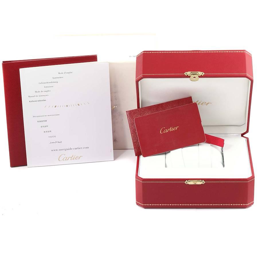 Cartier Montre Ronde Solo XL avec cadran automatique en acier et cadran argenté avec carte boîte W6701011 6