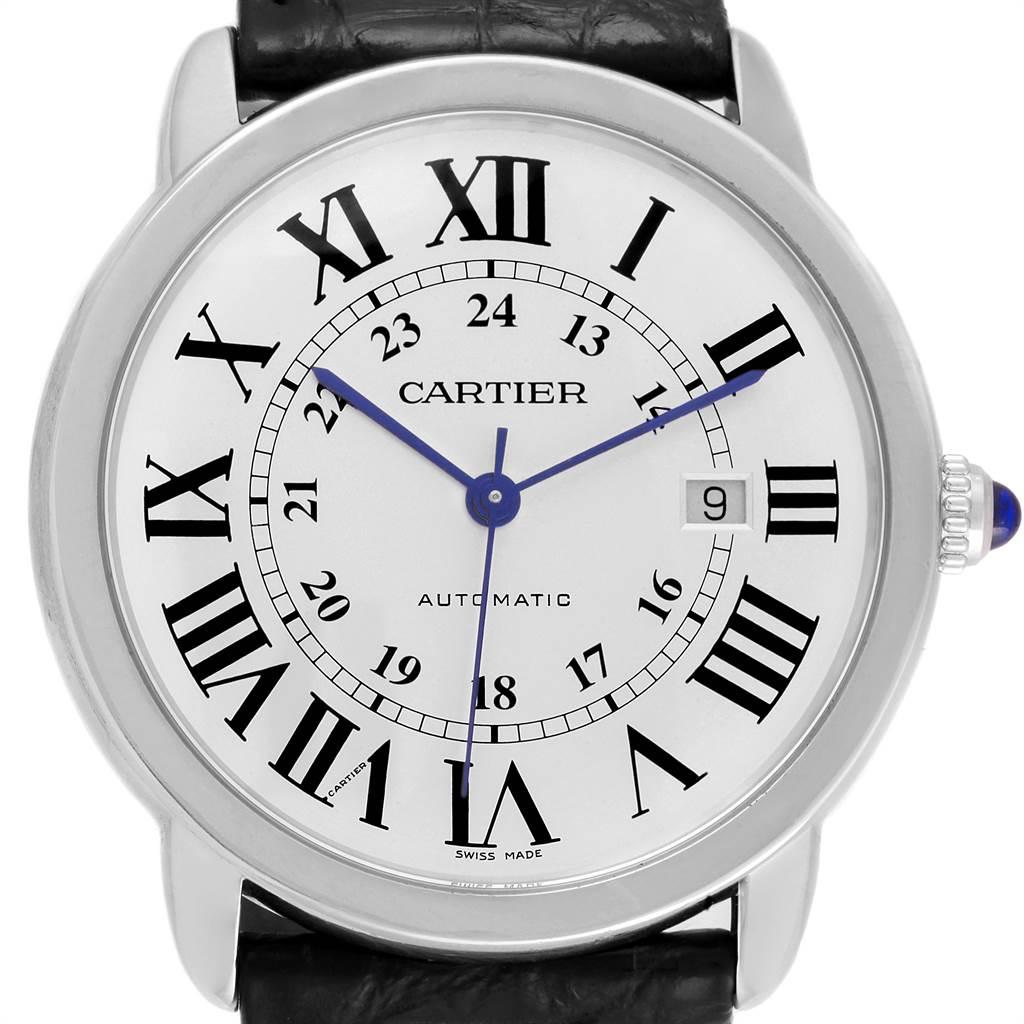 Cartier Ronde Solo XL Silver Dial Black 